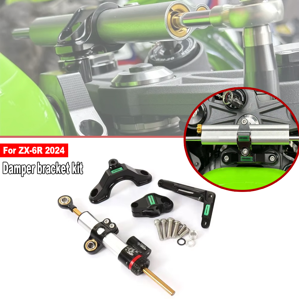Steering Damper Stabilizer Kit Cnc - Für Kawasaki Ninja ZX 6R ZX-6R
