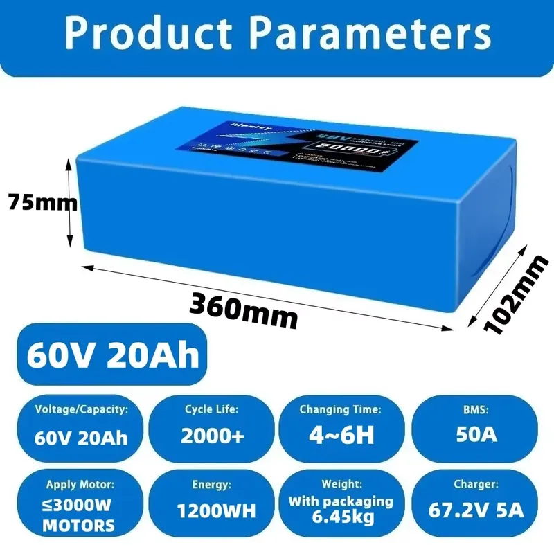 Aleaivy 60V 20AH 30AH 21700 Li – 60V 30Ah 21700 Battery Pack Bewertung und Preis