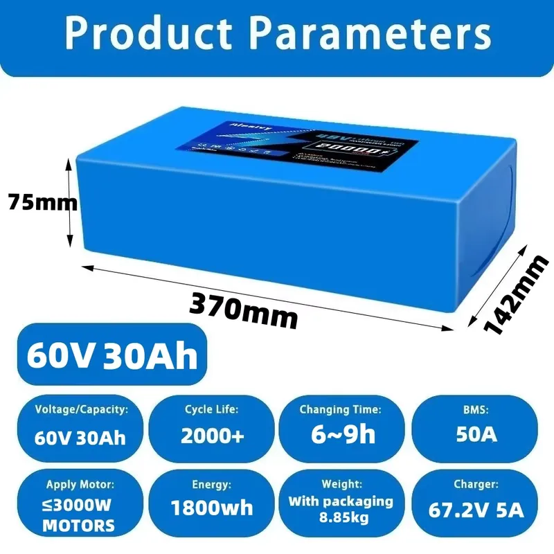 Aleaivy 60V 20AH 30AH 21700 Li – 60V 30Ah 21700 Battery Pack Bewertung und Preis